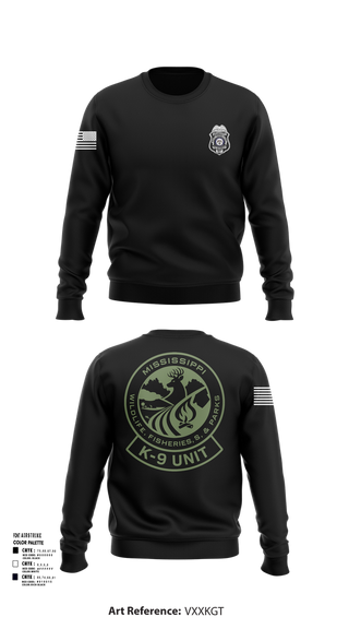 Crew Neck Sweatshirt, MDWFP K9, , Teamtime, Team time, sublimation, custom sports apparel, team uniforms, spirit wear, spiritwear, sports uniforms, custom shirts, team store, custom team store, fundraiser sports, apparel fundraiser