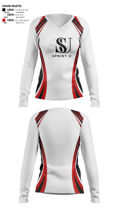 Sprint U 48898185 Women's Long Sleeve V-neck Shirt - 2