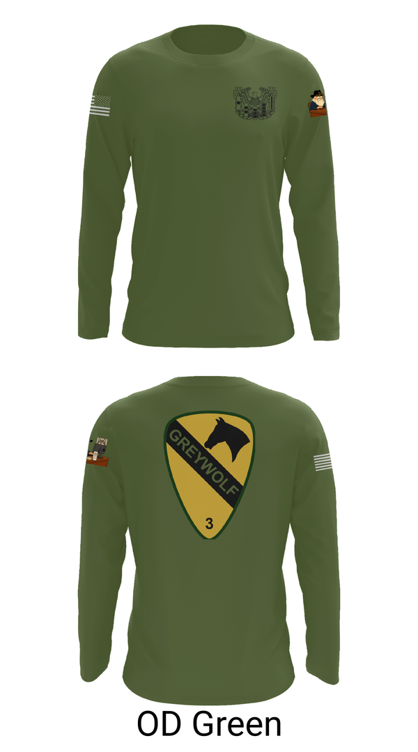 Long Sleeve Performance Shirt, 1st cav Div 3abct, , Teamtime, Team time, sublimation, custom sports apparel, team uniforms, spirit wear, spiritwear, sports uniforms, custom shirts, team store, custom team store, fundraiser sports, apparel fundraiser