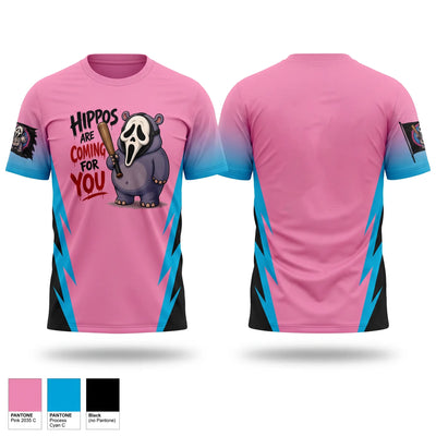 Halloween hippos Short Sleeve Performance Shirt - 4