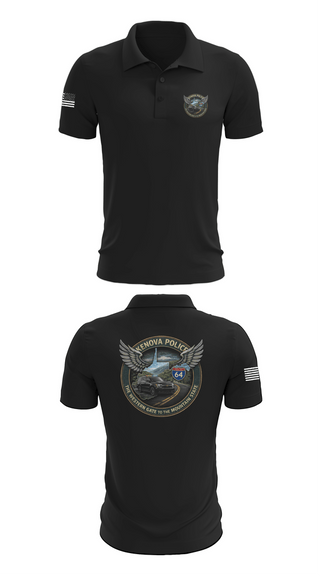 Short Sleeve Performance Polo, Kenova Police Department, Police, Teamtime, Team time, sublimation, custom sports apparel, team uniforms, spirit wear, spiritwear, sports uniforms, custom shirts, team store, custom team store, fundraiser sports, apparel fundraiser