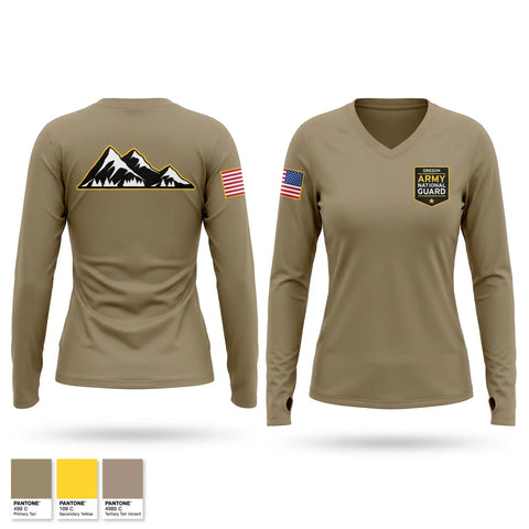 Womens Long Sleeve Vneck Shirt, Oregon Army National Guard, National Guard, Teamtime, Team time, sublimation, custom sports apparel, team uniforms, spirit wear, spiritwear, sports uniforms, custom shirts, team store, custom team store, fundraiser sports, apparel fundraiser