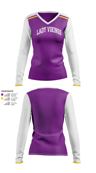 Womens Long Sleeve Vneck Shirt, Lady Vikings, Softball, Teamtime, Team time, sublimation, custom sports apparel, team uniforms, spirit wear, spiritwear, sports uniforms, custom shirts, team store, custom team store, fundraiser sports, apparel fundraiser