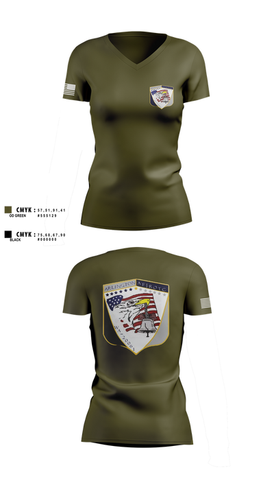 61st eagle squadron 71524968 Women's Short Sleeve V-neck Shirt - 1
