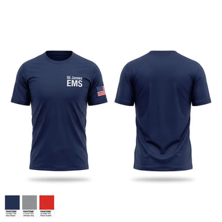 Short Sleeve Performance Shirt, St. James EMS, EMS/EMT, Teamtime, Team time, sublimation, custom sports apparel, team uniforms, spirit wear, spiritwear, sports uniforms, custom shirts, team store, custom team store, fundraiser sports, apparel fundraiser