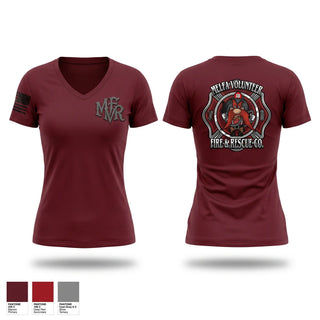 Womens Short Sleeve Vneck Shirt, Melfa Vol. Fire & Rescue Co. Inc, Fire Department, Teamtime, Team time, sublimation, custom sports apparel, team uniforms, spirit wear, spiritwear, sports uniforms, custom shirts, team store, custom team store, fundraiser sports, apparel fundraiser