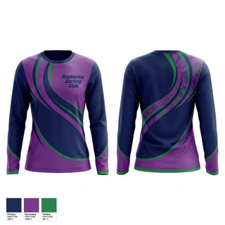 Long Sleeve Performance Shirt, Rochester Curling Club, Spirit Store, Teamtime, Team time, sublimation, custom sports apparel, team uniforms, spirit wear, spiritwear, sports uniforms, custom shirts, team store, custom team store, fundraiser sports, apparel fundraiser