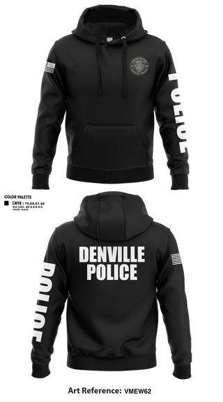 Hoodie, Denville Detective Bureau, Police, Teamtime, Team time, sublimation, custom sports apparel, team uniforms, spirit wear, spiritwear, sports uniforms, custom shirts, team store, custom team store, fundraiser sports, apparel fundraiser