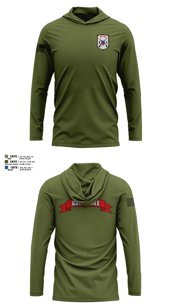 Long Sleeve hooded sunshirt, V 2/1 The Professionals, Marines, Teamtime, Team time, sublimation, custom sports apparel, team uniforms, spirit wear, spiritwear, sports uniforms, custom shirts, team store, custom team store, fundraiser sports, apparel fundraiser