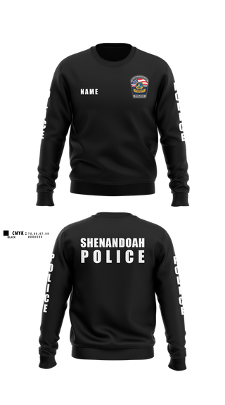 Crew Neck Sweatshirt, Shenandoah Police Department, Police, Teamtime, Team time, sublimation, custom sports apparel, team uniforms, spirit wear, spiritwear, sports uniforms, custom shirts, team store, custom team store, fundraiser sports, apparel fundraiser