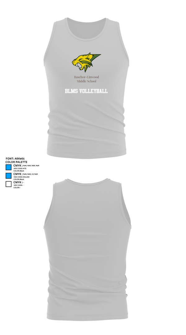 Tank Top, BLMS Volleyball, Women's Volleyball, Teamtime, Team time, sublimation, custom sports apparel, team uniforms, spirit wear, spiritwear, sports uniforms, custom shirts, team store, custom team store, fundraiser sports, apparel fundraiser