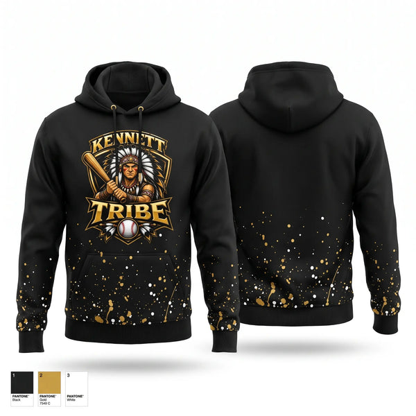 Hoodie, Kennett Tribe, Baseball, Teamtime, Team time, sublimation, custom sports apparel, team uniforms, spirit wear, spiritwear, sports uniforms, custom shirts, team store, custom team store, fundraiser sports, apparel fundraiser