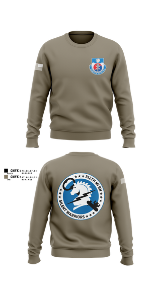 Crew Neck Sweatshirt, 312th Military Intelligence Battalion, , Teamtime, Team time, sublimation, custom sports apparel, team uniforms, spirit wear, spiritwear, sports uniforms, custom shirts, team store, custom team store, fundraiser sports, apparel fundraiser