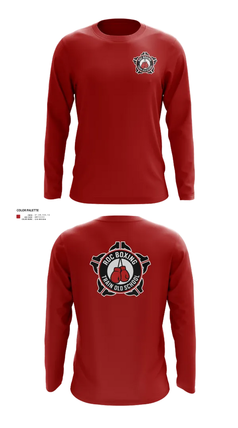 Long Sleeve Performance Shirt, ROC Boxing, Wrestling, Teamtime, Team time, sublimation, custom sports apparel, team uniforms, spirit wear, spiritwear, sports uniforms, custom shirts, team store, custom team store, fundraiser sports, apparel fundraiser