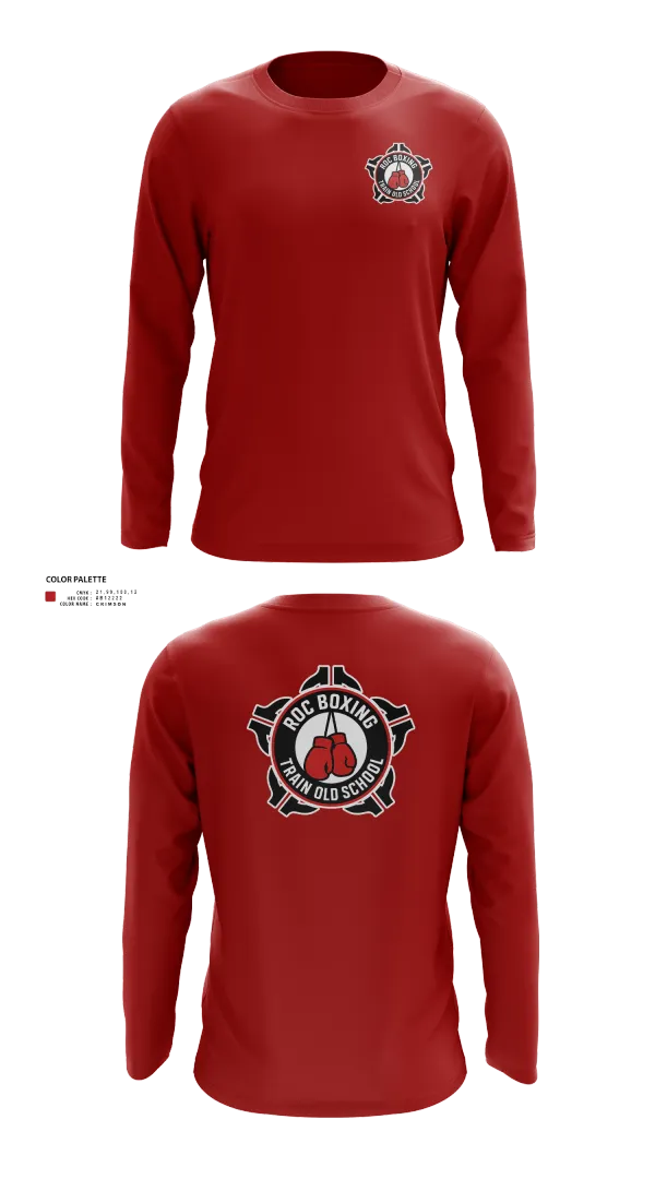 Long Sleeve Performance Shirt, ROC Boxing, Wrestling, Teamtime, Team time, sublimation, custom sports apparel, team uniforms, spirit wear, spiritwear, sports uniforms, custom shirts, team store, custom team store, fundraiser sports, apparel fundraiser