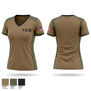 Womens Short Sleeve Vneck Shirt, V1/2 F&R, Marines, Teamtime, Team time, sublimation, custom sports apparel, team uniforms, spirit wear, spiritwear, sports uniforms, custom shirts, team store, custom team store, fundraiser sports, apparel fundraiser