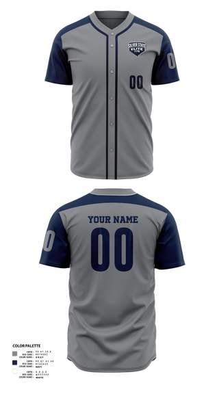 Full Button Baseball Jersey, Silver State Elite, Baseball, Teamtime, Team time, sublimation, custom sports apparel, team uniforms, spirit wear, spiritwear, sports uniforms, custom shirts, team store, custom team store, fundraiser sports, apparel fundraiser