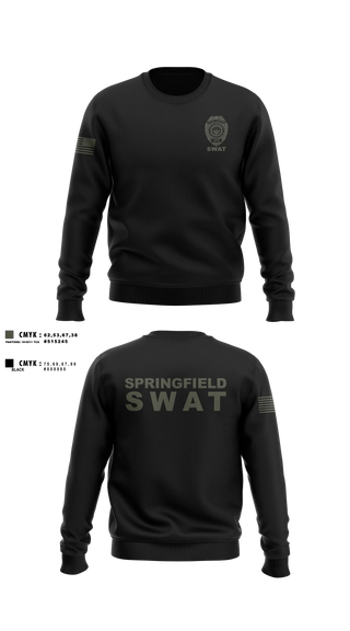 Crew Neck Sweatshirt, Springfield Ohio SWAT, Police, Teamtime, Team time, sublimation, custom sports apparel, team uniforms, spirit wear, spiritwear, sports uniforms, custom shirts, team store, custom team store, fundraiser sports, apparel fundraiser