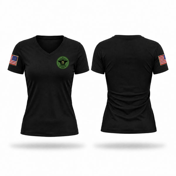 Womens Short Sleeve Vneck Shirt, Haralson County Sheriff's Office, Police, Teamtime, Team time, sublimation, custom sports apparel, team uniforms, spirit wear, spiritwear, sports uniforms, custom shirts, team store, custom team store, fundraiser sports, apparel fundraiser
