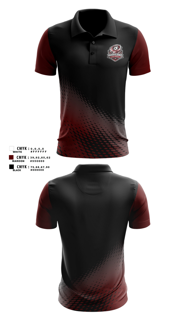 Short Sleeve Performance Polo, Hurricanes, Men's Soccer, Teamtime, Team time, sublimation, custom sports apparel, team uniforms, spirit wear, spiritwear, sports uniforms, custom shirts, team store, custom team store, fundraiser sports, apparel fundraiser