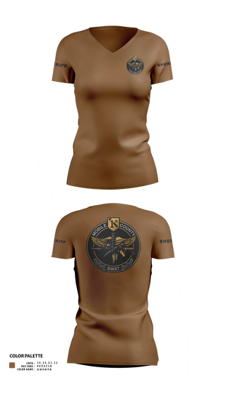 Womens Short Sleeve Vneck Shirt, MOBILE COUNTY SWAT, Police, Teamtime, Team time, sublimation, custom sports apparel, team uniforms, spirit wear, spiritwear, sports uniforms, custom shirts, team store, custom team store, fundraiser sports, apparel fundraiser