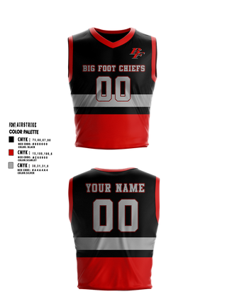 Womens Basketball Jersey, Big Foot Chiefs, Women's Basketball, Teamtime, Team time, sublimation, custom sports apparel, team uniforms, spirit wear, spiritwear, sports uniforms, custom shirts, team store, custom team store, fundraiser sports, apparel fundraiser