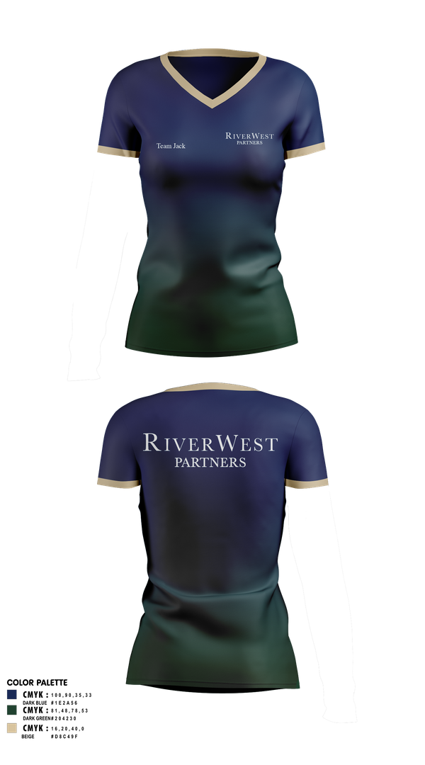 Womens Short Sleeve Vneck Shirt, RiverWest - Team Jack Pelotonia, Cycling, Teamtime, Team time, sublimation, custom sports apparel, team uniforms, spirit wear, spiritwear, sports uniforms, custom shirts, team store, custom team store, fundraiser sports, apparel fundraiser