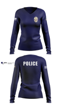 Miami Police Department 44557573 Women's Long Sleeve V-neck Shirt - 8