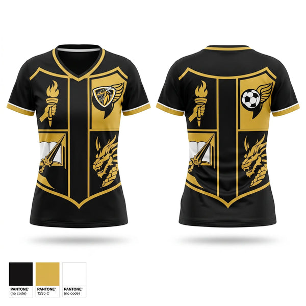 Womens Short Sleeve Vneck Shirt, Wenonah Lady Dragons Soccer, Women's Soccer, Teamtime, Team time, sublimation, custom sports apparel, team uniforms, spirit wear, spiritwear, sports uniforms, custom shirts, team store, custom team store, fundraiser sports, apparel fundraiser