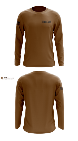 Long Sleeve Performance Shirt, Spartans, Army, Teamtime, Team time, sublimation, custom sports apparel, team uniforms, spirit wear, spiritwear, sports uniforms, custom shirts, team store, custom team store, fundraiser sports, apparel fundraiser