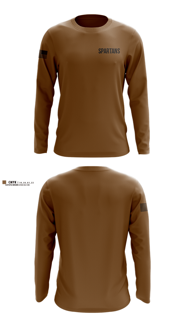 Long Sleeve Performance Shirt, Spartans, Army, Teamtime, Team time, sublimation, custom sports apparel, team uniforms, spirit wear, spiritwear, sports uniforms, custom shirts, team store, custom team store, fundraiser sports, apparel fundraiser