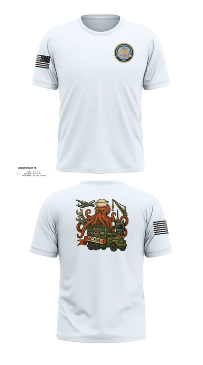 Navy Cargo Handling Battalion One 62031758 Short Sleeve Performance Shirt - 21
