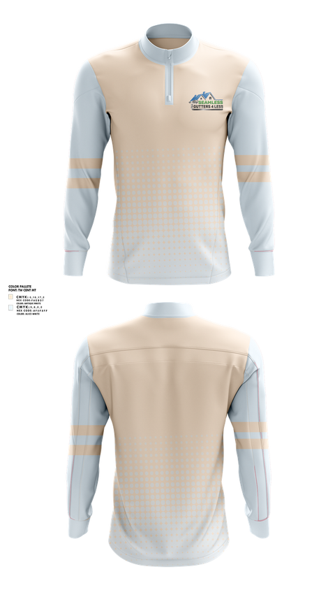 Quarter Zip Jacket, Seamless Gutters 4 Less, Baseball, Teamtime, Team time, sublimation, custom sports apparel, team uniforms, spirit wear, spiritwear, sports uniforms, custom shirts, team store, custom team store, fundraiser sports, apparel fundraiser