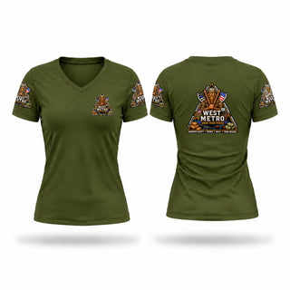 Womens Short Sleeve Vneck Shirt, West Metro Drug Task Force, Police, Teamtime, Team time, sublimation, custom sports apparel, team uniforms, spirit wear, spiritwear, sports uniforms, custom shirts, team store, custom team store, fundraiser sports, apparel fundraiser