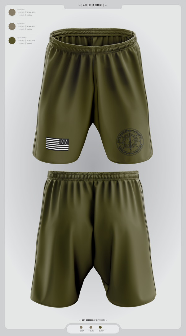 Athletic Shorts With Pockets, SOCCENT IWD, Army, Teamtime, Team time, sublimation, custom sports apparel, team uniforms, spirit wear, spiritwear, sports uniforms, custom shirts, team store, custom team store, fundraiser sports, apparel fundraiser