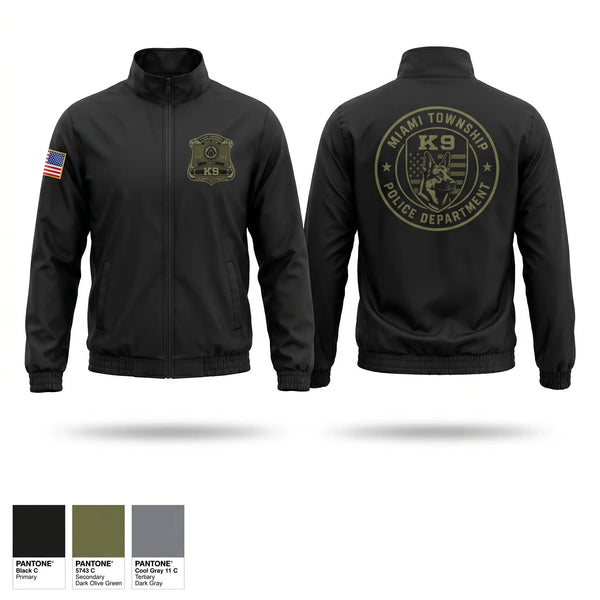 Windbreaker, Miami Township Police K9, Police, Teamtime, Team time, sublimation, custom sports apparel, team uniforms, spirit wear, spiritwear, sports uniforms, custom shirts, team store, custom team store, fundraiser sports, apparel fundraiser