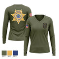 STARS Women's Long Sleeve V-neck Shirt - 1