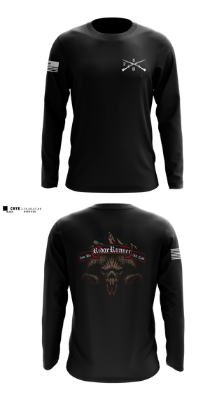 Long Sleeve Performance Shirt, Ridgerunner 2-5 CAV, Army, Teamtime, Team time, sublimation, custom sports apparel, team uniforms, spirit wear, spiritwear, sports uniforms, custom shirts, team store, custom team store, fundraiser sports, apparel fundraiser