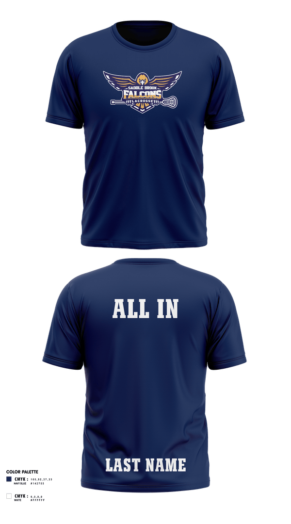 Short Sleeve Performance Shirt, Saddle Brook Falcons Lacrosse, Men's Lacrosse, Teamtime, Team time, sublimation, custom sports apparel, team uniforms, spirit wear, spiritwear, sports uniforms, custom shirts, team store, custom team store, fundraiser sports, apparel fundraiser