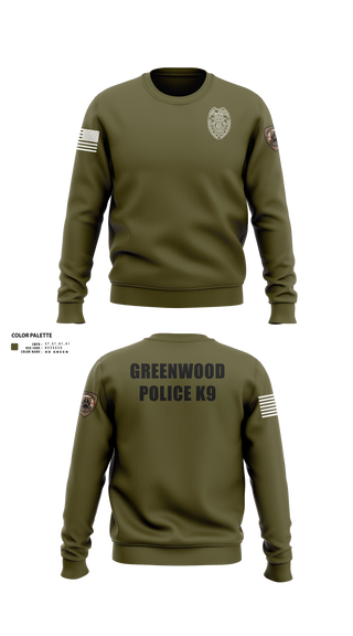 Crew Neck Sweatshirt, GWD PD K9, Police, Teamtime, Team time, sublimation, custom sports apparel, team uniforms, spirit wear, spiritwear, sports uniforms, custom shirts, team store, custom team store, fundraiser sports, apparel fundraiser