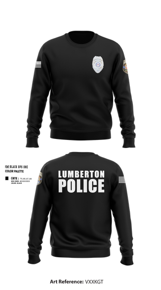 Crew Neck Sweatshirt, LUMBERTON POLICE, , Teamtime, Team time, sublimation, custom sports apparel, team uniforms, spirit wear, spiritwear, sports uniforms, custom shirts, team store, custom team store, fundraiser sports, apparel fundraiser