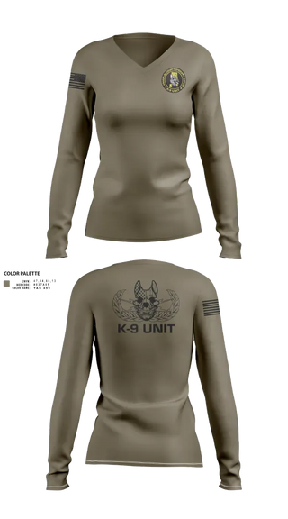 Womens Long Sleeve Vneck Shirt, Franklin County Sheriffs Office, Police, Teamtime, Team time, sublimation, custom sports apparel, team uniforms, spirit wear, spiritwear, sports uniforms, custom shirts, team store, custom team store, fundraiser sports, apparel fundraiser