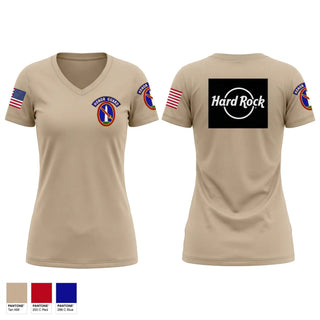 Womens Short Sleeve Vneck Shirt, Hard Rock, Army, Teamtime, Team time, sublimation, custom sports apparel, team uniforms, spirit wear, spiritwear, sports uniforms, custom shirts, team store, custom team store, fundraiser sports, apparel fundraiser