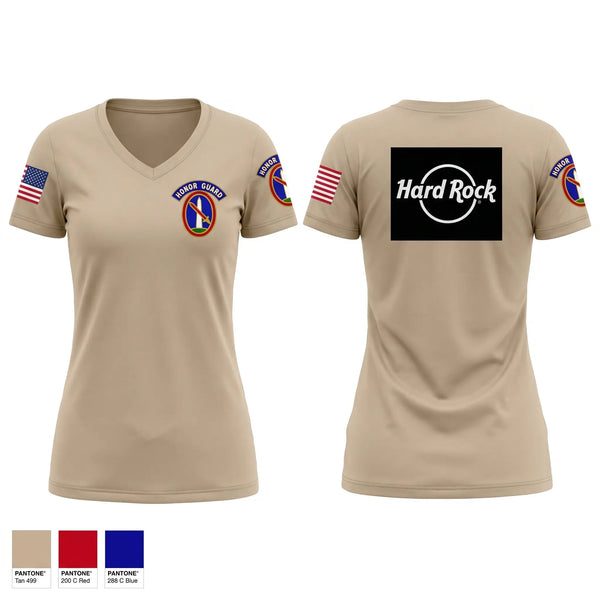 Womens Short Sleeve Vneck Shirt, Hard Rock, Army, Teamtime, Team time, sublimation, custom sports apparel, team uniforms, spirit wear, spiritwear, sports uniforms, custom shirts, team store, custom team store, fundraiser sports, apparel fundraiser