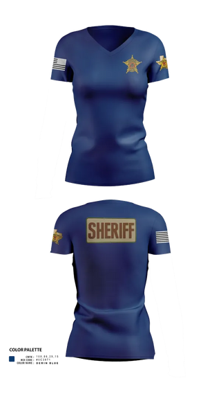 Womens Short Sleeve Vneck Shirt, Hudspeth county sheriff office, , Teamtime, Team time, sublimation, custom sports apparel, team uniforms, spirit wear, spiritwear, sports uniforms, custom shirts, team store, custom team store, fundraiser sports, apparel fundraiser