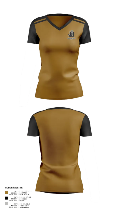 Jesse Bethel High School Golf Women's Short Sleeve V-neck Shirt - 22