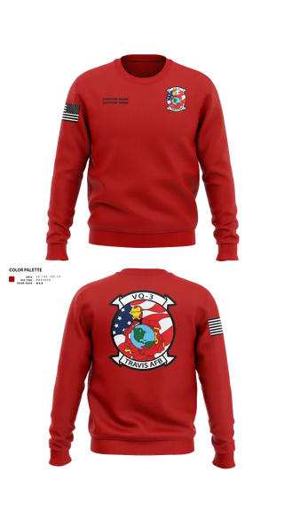 Crew Neck Sweatshirt, VQ3 Det Travis, , Teamtime, Team time, sublimation, custom sports apparel, team uniforms, spirit wear, spiritwear, sports uniforms, custom shirts, team store, custom team store, fundraiser sports, apparel fundraiser