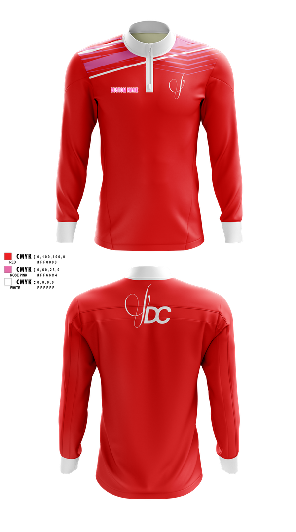 Quarter Zip Jacket, Viva Dance Collective, Cheer, Teamtime, Team time, sublimation, custom sports apparel, team uniforms, spirit wear, spiritwear, sports uniforms, custom shirts, team store, custom team store, fundraiser sports, apparel fundraiser