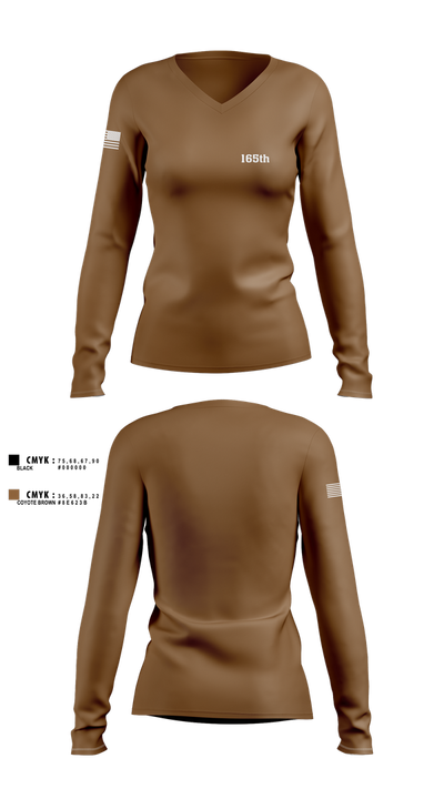 165th 65462464 Women's Long Sleeve V-neck Shirt - 1