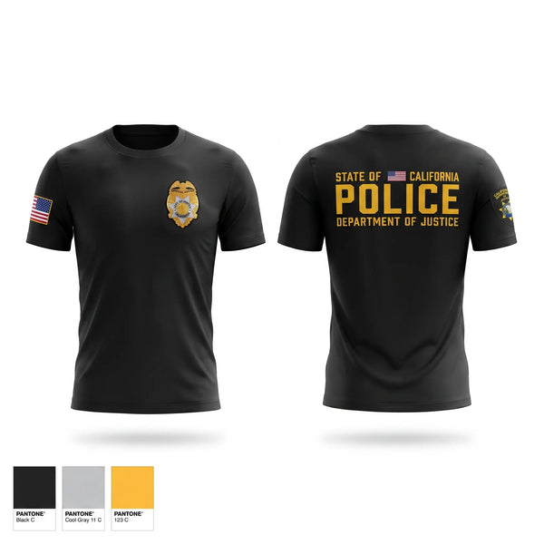 Short Sleeve Performance Shirt, CA DOJ, Police, Teamtime, Team time, sublimation, custom sports apparel, team uniforms, spirit wear, spiritwear, sports uniforms, custom shirts, team store, custom team store, fundraiser sports, apparel fundraiser